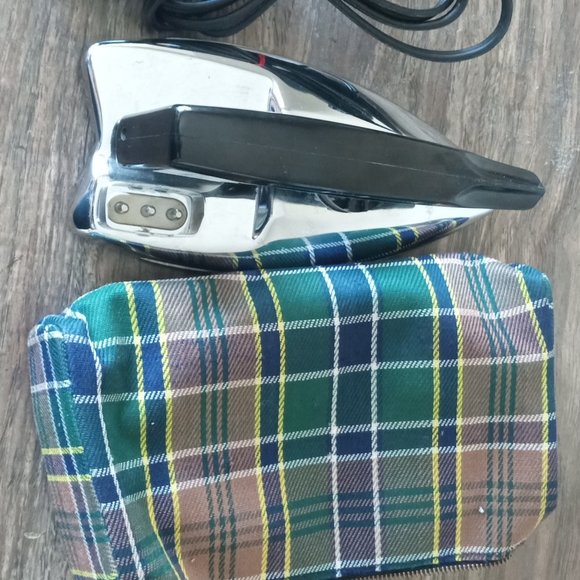 Vintage Universal Folding Handle Travel Iron With Storage Pouch Made In France - Picture 5 of 5